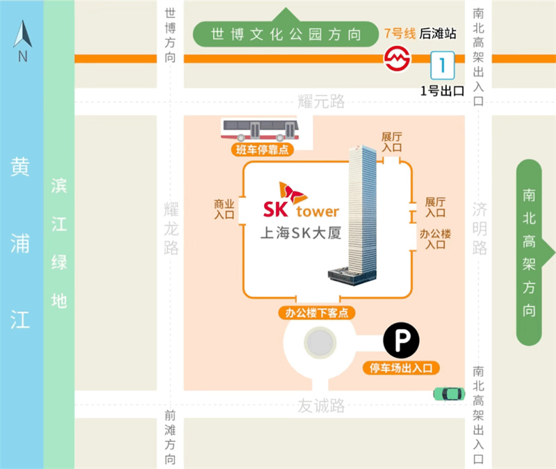上海SK大厦交通区位图 - 浦东新区友诚路149号